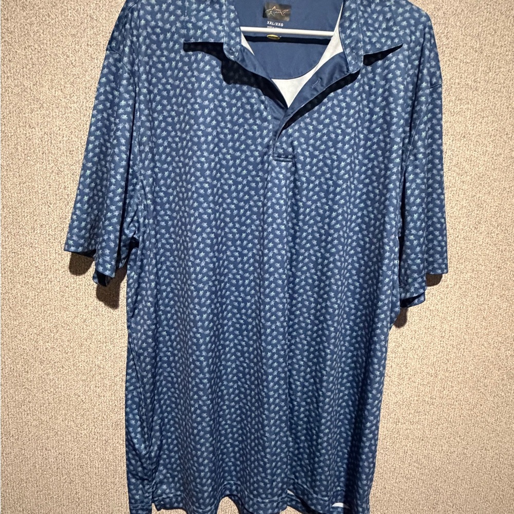 Greg Norman Collection Blue Patterned‎ Men's Shirt